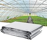 Sala de cultivo Jardín Patio de invernadero Crecer alta reflectante Revestimiento Hojas de papel de plata 210x120cm Película reflectante de la planta 